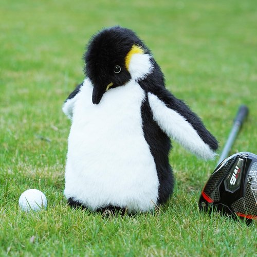 LZFAN Golf Club Covers for Woods and Drivers Funny Driver Headcover Animal Golf Club Head Covers Golf Gifts for Men Women Plush Penguin