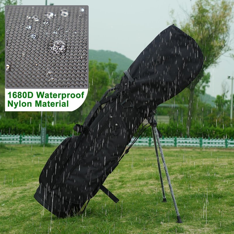 ZHICIM Golf Bag Rain Cover Hood Universal 1680D Nylon, Rain Cape for Golf Bags with Snap Button, Waterproof Material Dustproof Club Protector