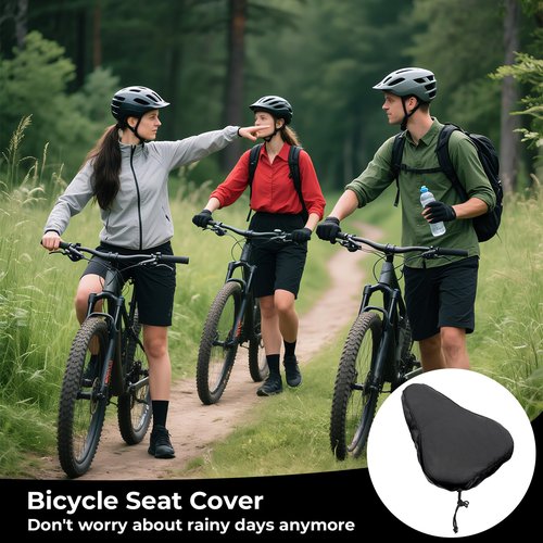 2 Pcs Bike Seat Cover Waterproof Bike Seat New Bicycle Seats Cushion Waterproof UV Protection Bike-Seats Sun & Dust Protector Bicycle Seats Rain Cover with Drawstring for Men & Women