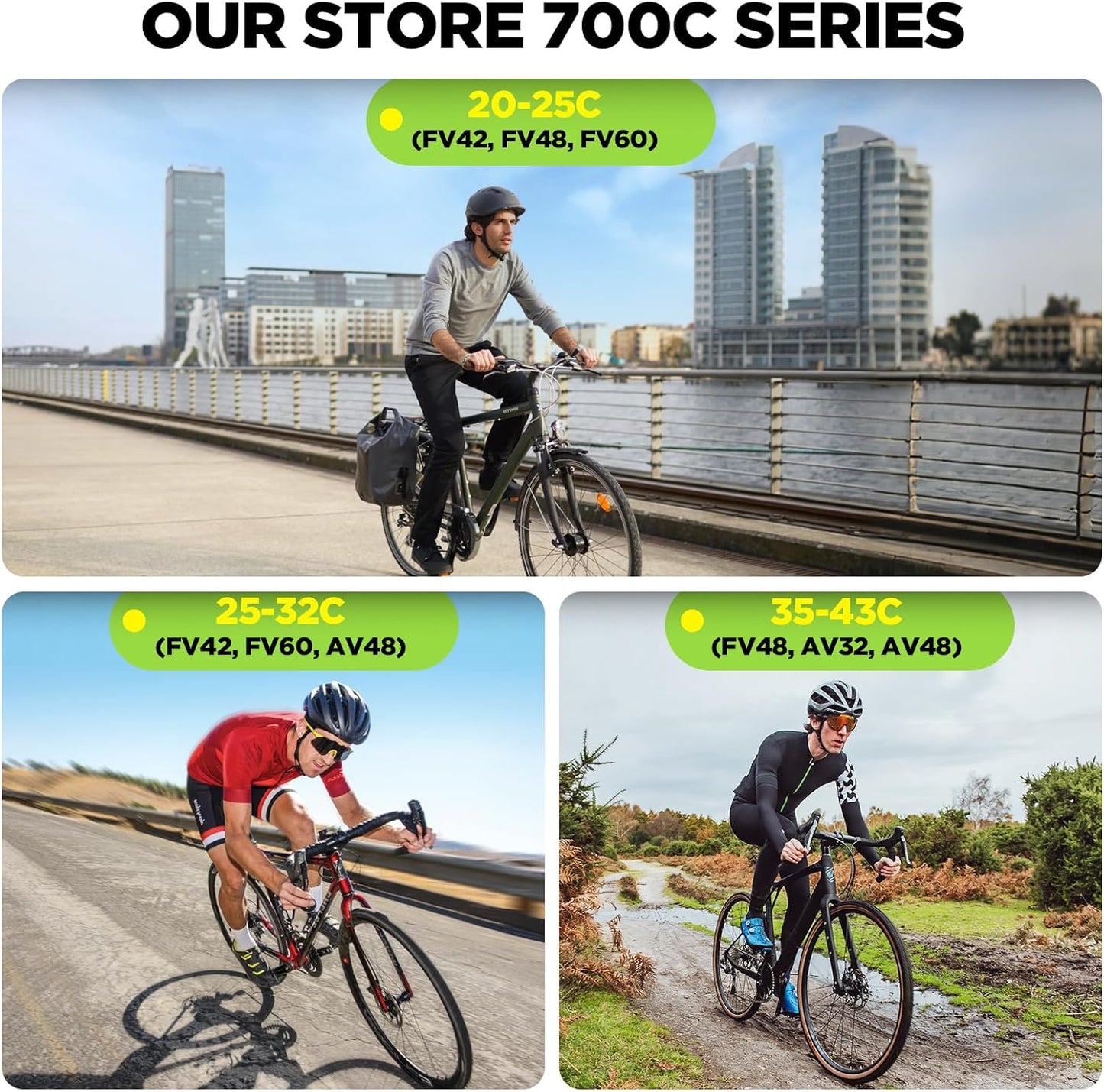 700C Bike Tube - Butyl 2 Pack with Tire Levers | Compatible with 700x20C-25C Sizes