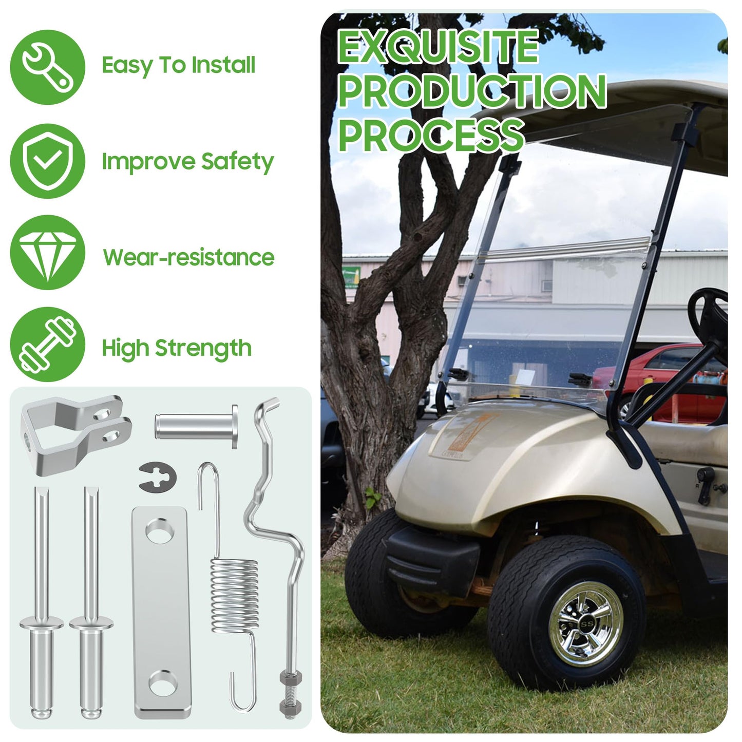 10L0L Golf Cart Brake Pedal Parking Release Kit, Suitable for Yamaha G29 Drivr 2007-2012.5 Golf Cart OEM# JW1-F5659-00 JW1-F7275-00 JW1-F720G-00 JW1-F1128-00