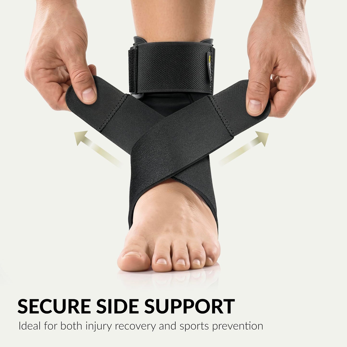 BraceUP Ankle Brace - Relieve Pain, Enhance Stability for Foot Pain, Sprained Ankle, Achilles Tendonitis, Men and Women (Black)