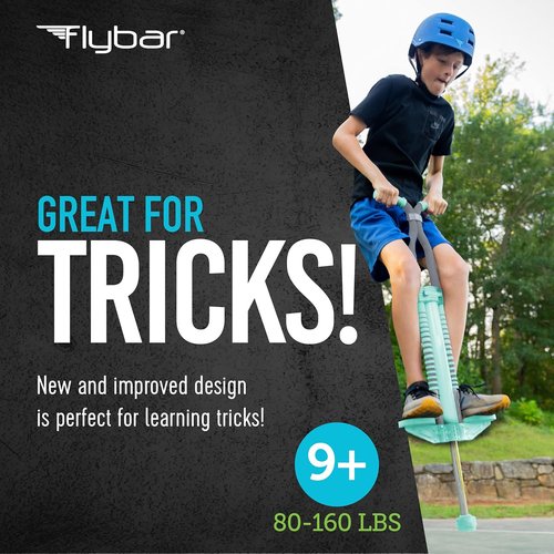 Flybar Master Pogo Stick - Easy Grip Handles for Kids 9+ | Active Outdoor Exercise Toy, 80-160 lbs