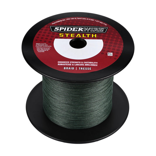 SpiderWire Stealth® Translucent Superline, Translucent, 40-Pound Break Strength, 3000yd Braided Fishing Line, Suitable for Saltwater Environments