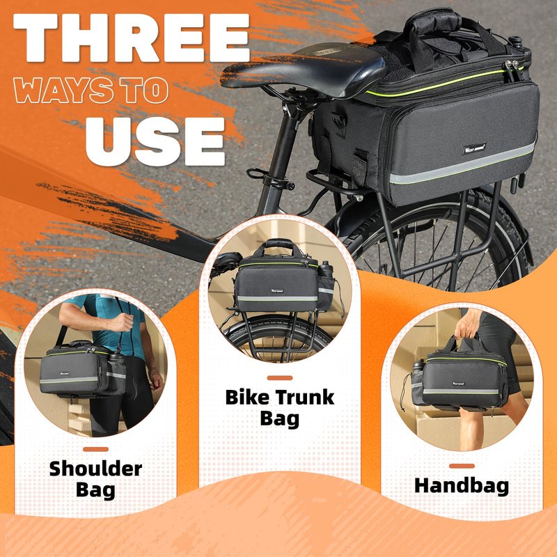 35L Panniers Bike Bags Double Side Bike Saddle Bag, Waterproof Bikes Panniers Bag Shoulder Bags with Rain Cover for Riding, Multi-Function Bicycle Bag Rear Trunk Panniers Cycling Accessories