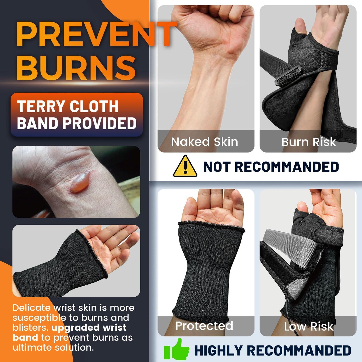 Electric Thumb & Wrist Heating Pad for Hand Arthritis with 3 Heat & 5 Timer Settings, Heated Wrist Wrap for Carpal Tunnel Syndromes, Tendonitis Left/Right Hand Pain Relief(S)