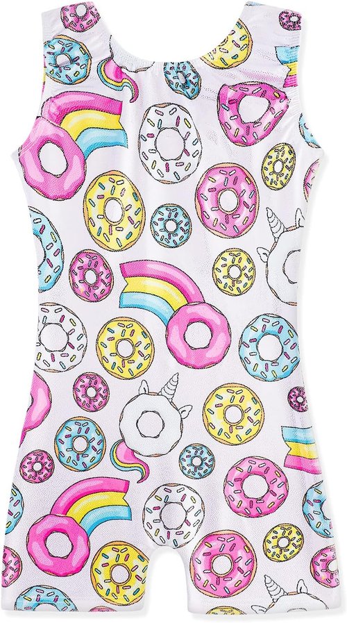 HOZIY Gymnastics Leotards for Girls - Sparkle Unicorn & Leopard Biketard Outfits | Toddler & Kids Sizes