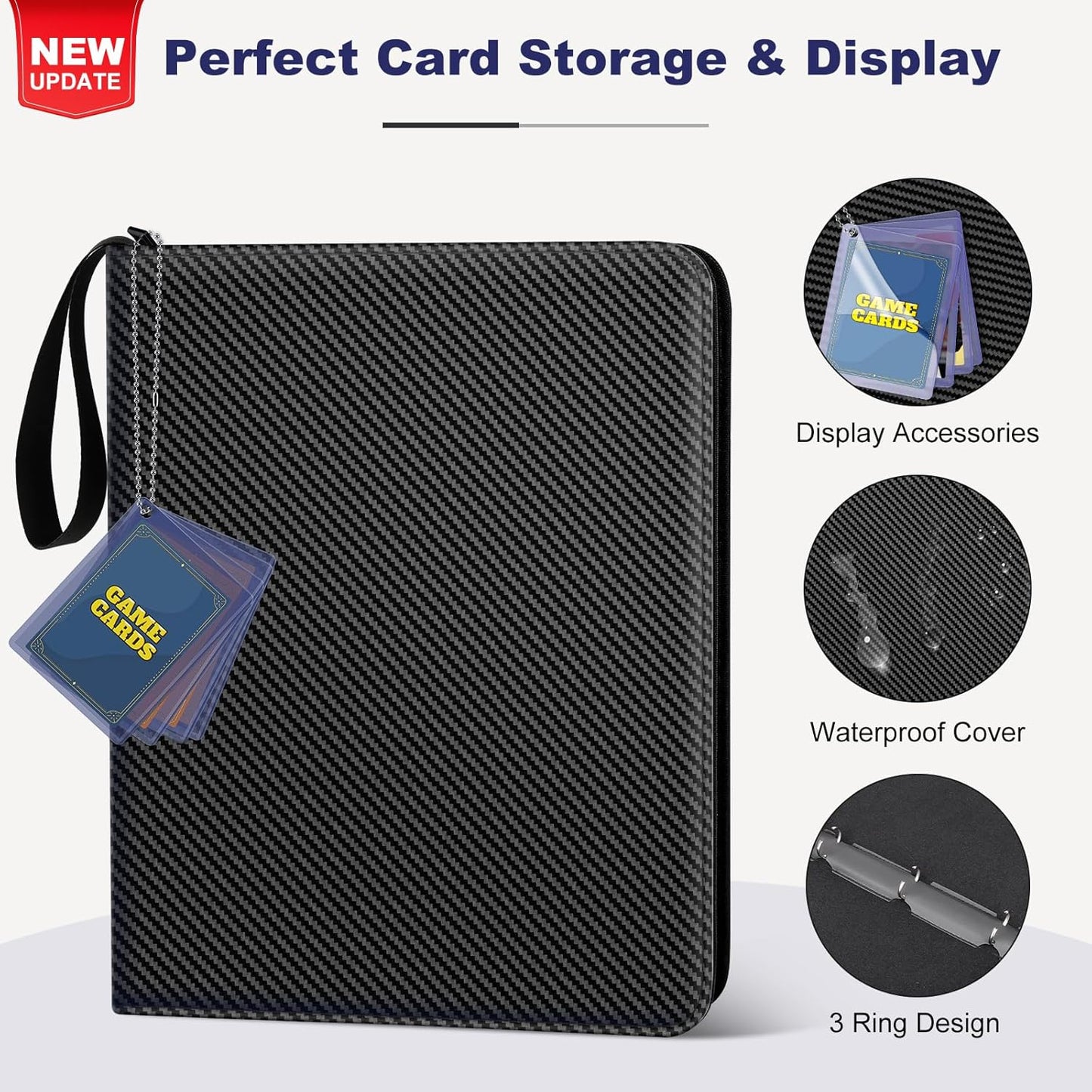 Mlikero Card Binder - 9 Pocket Trading Card Album with 720 Double-Sided PU Pockets | Ideal for MTG, TCG & Sports Cards
