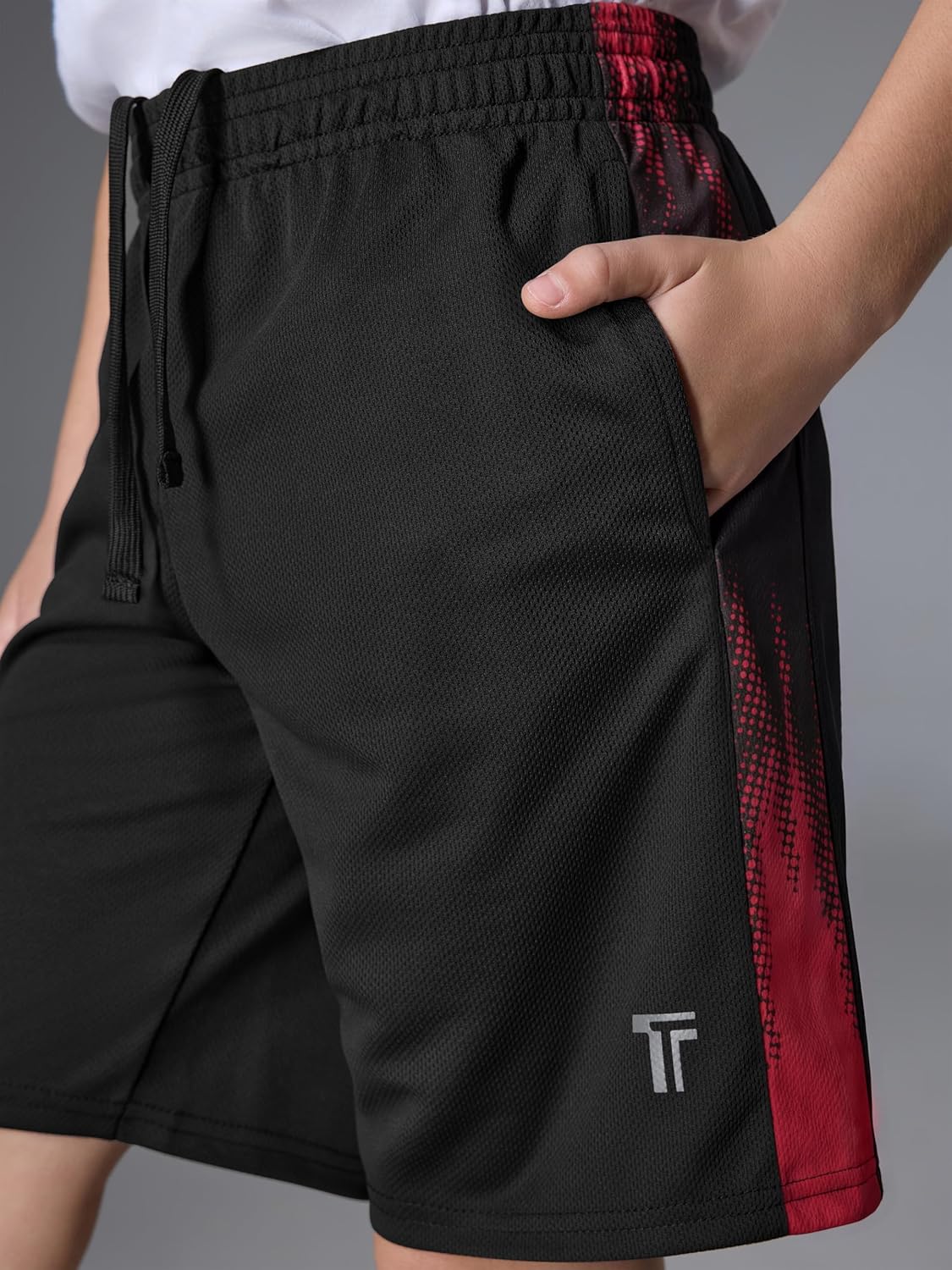 Skiennix Boys Athletic Shorts - Quick Dry Mesh Basketball Shorts with Pockets | 5 Pack for Teens