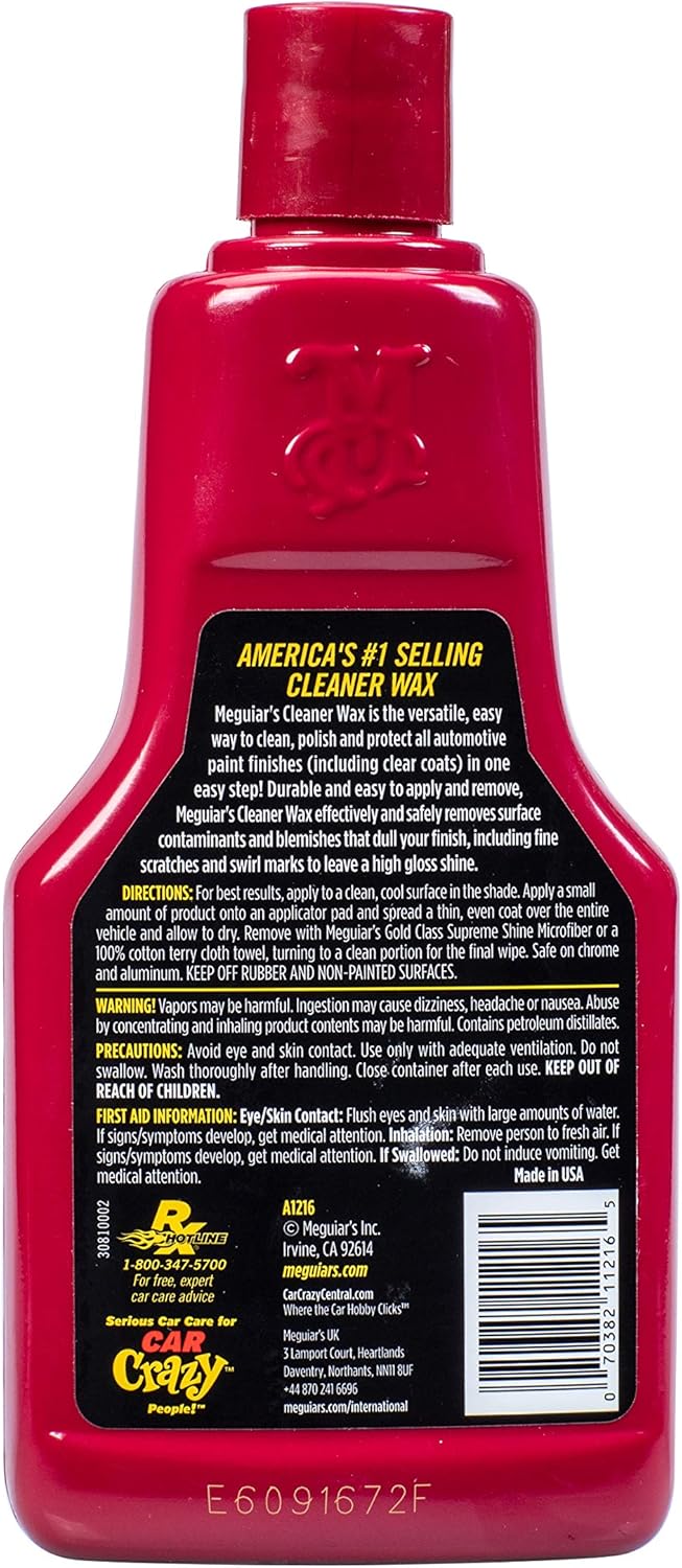 Meguiar’s Cleaner Wax - Liquid Car Wax For DIY Detailers | Cleans, Polishes & Protects - 16 Oz Bottle