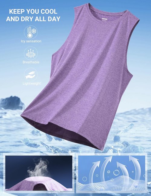 COOFANDY Men's Dry Fit Workout Tank Top - Sleeveless Athletic Shirt with UPF 50+ Protection | Summer Gym Wear