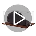 Acrylic Baseball Cap Display Case with Wooden Base - UV Protection