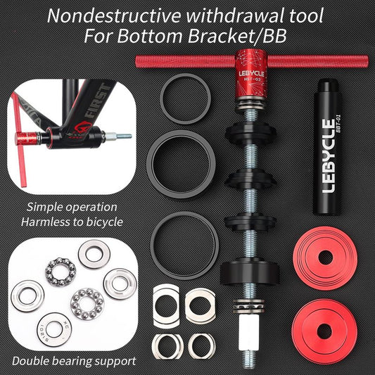 Bicycle Bearing Press Removal Tool，Bicycle Bearing Puller Install Tool, Bike Bottom Bracket Removal Tool Kit, Bicycle Bearing Press Kit BB73 BB86 BB30 BB91 BB92 PF30, MTB Road Bicycle Repair Tools