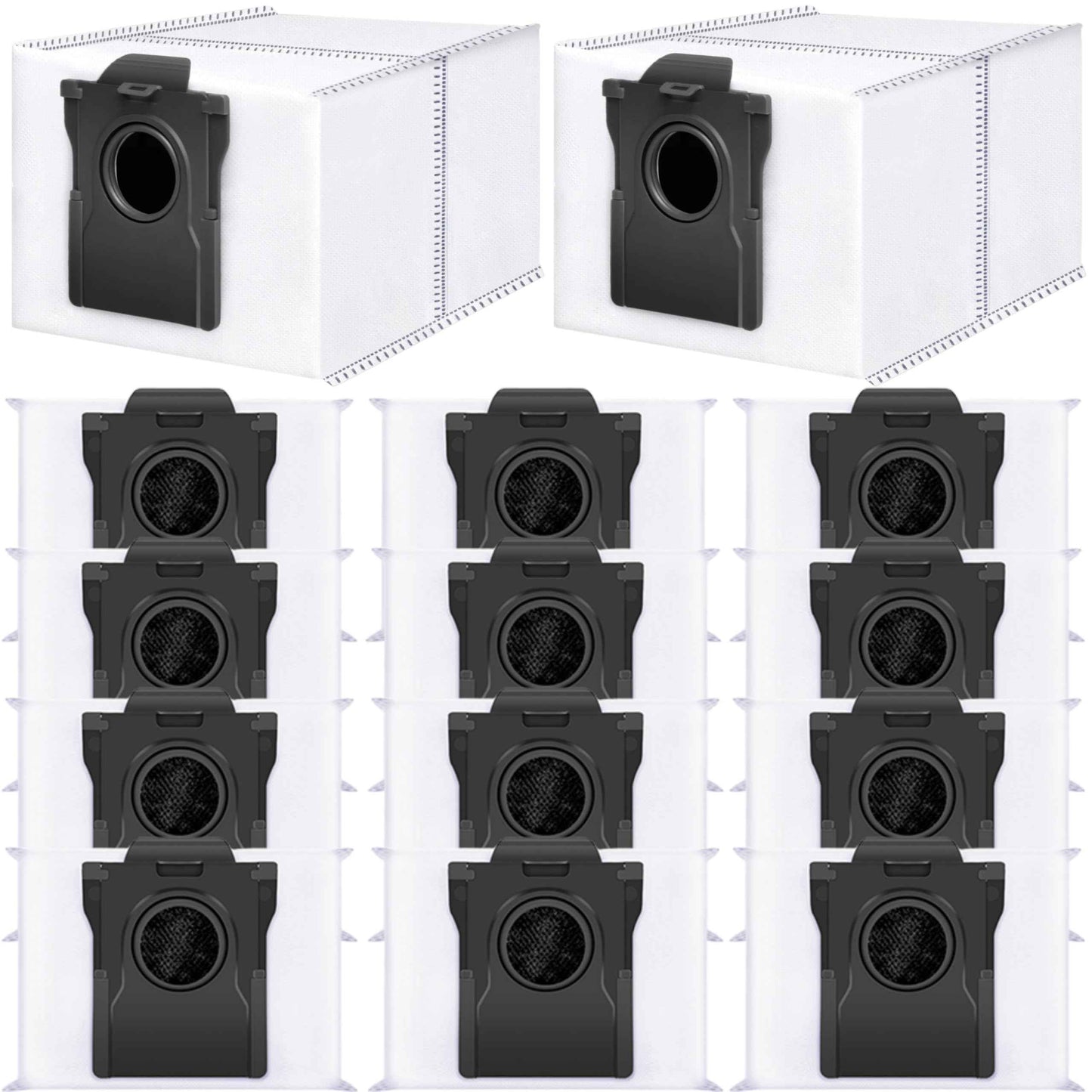 Bluearks 14Pcs Compatible with Dreame L10s Ultra Gen 2/X50 Ultra/L40 Ultra Robot Vacuum,3.2-Liter Large Capacity Activated Carbon Adsorptio Bags,Four-Layer Sealed Disposable dust bag,9 Week