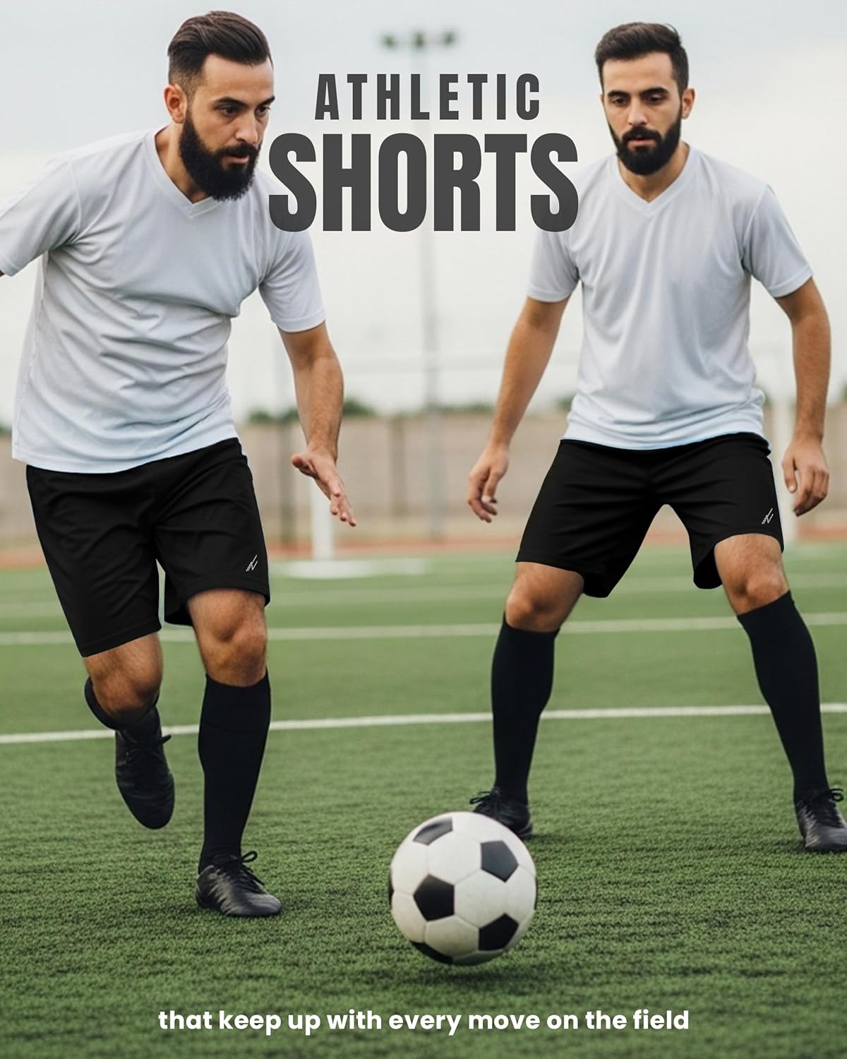 NY Threads Men's Athletic Shorts - Quick Dry Lightweight Workout Gym Shorts with Pockets | 2 Pack