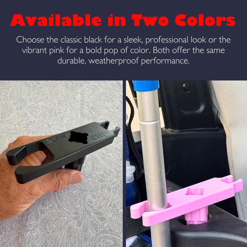 StixClip - Golf Cart Accessories - Ball Retriever Holder - Putter Clip - Training Aid Storage - Umbrella Organizer - Equipment Mount - Made in USA (Pack of 1)