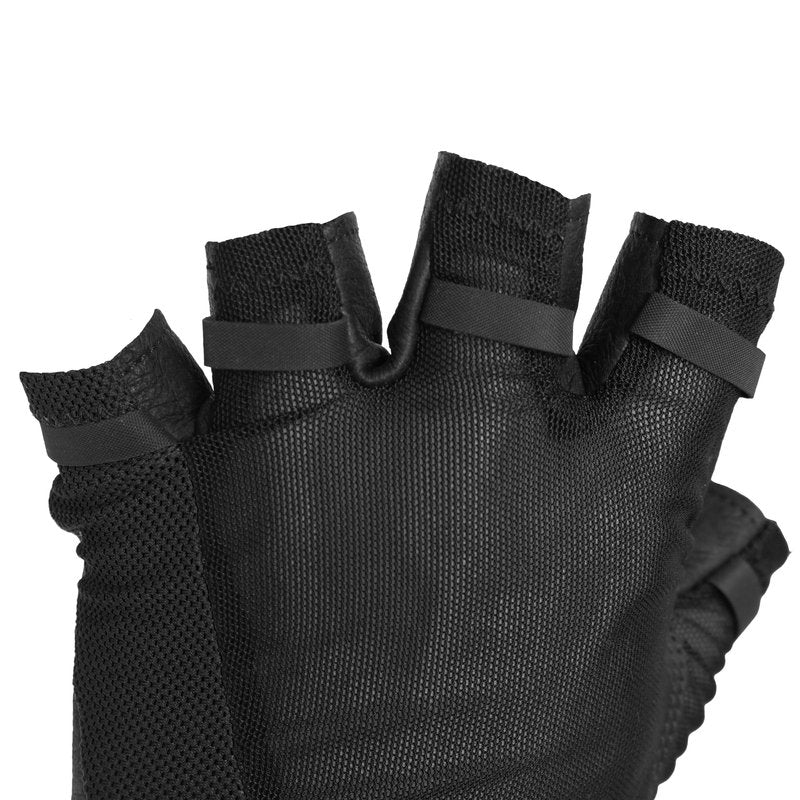 Superset Leather Workout Gloves for Weight-Lifting (Padded) Perfect for Gym Training (Breathable) (Black W/Black, 12 Mens 2XL)