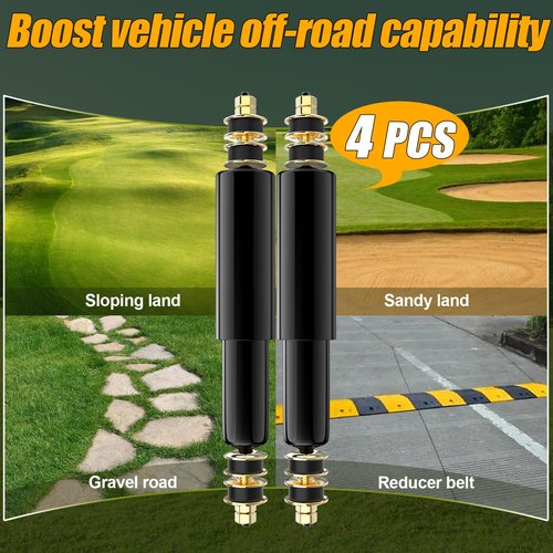 ENEKER Golf Cart Shocks, EZGO Front Shocks and EZGO Rear Shocks for Golf Cart 1994-UP EZGO TXT&Medalist Gas and Electric, Replace 70928-G01, 76418-01, 4PCS