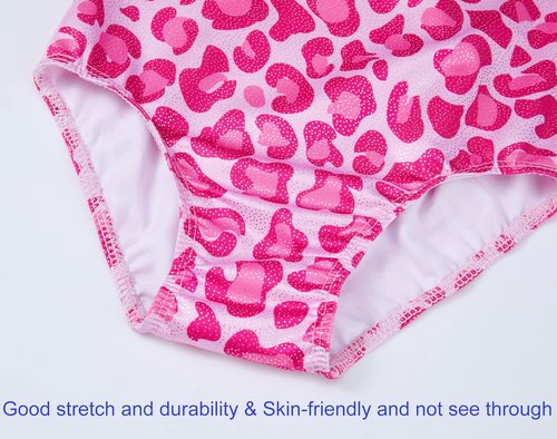 Domusgo Gymnastics Leotards - Sparkly One-Piece Tumbling Outfits for Girls