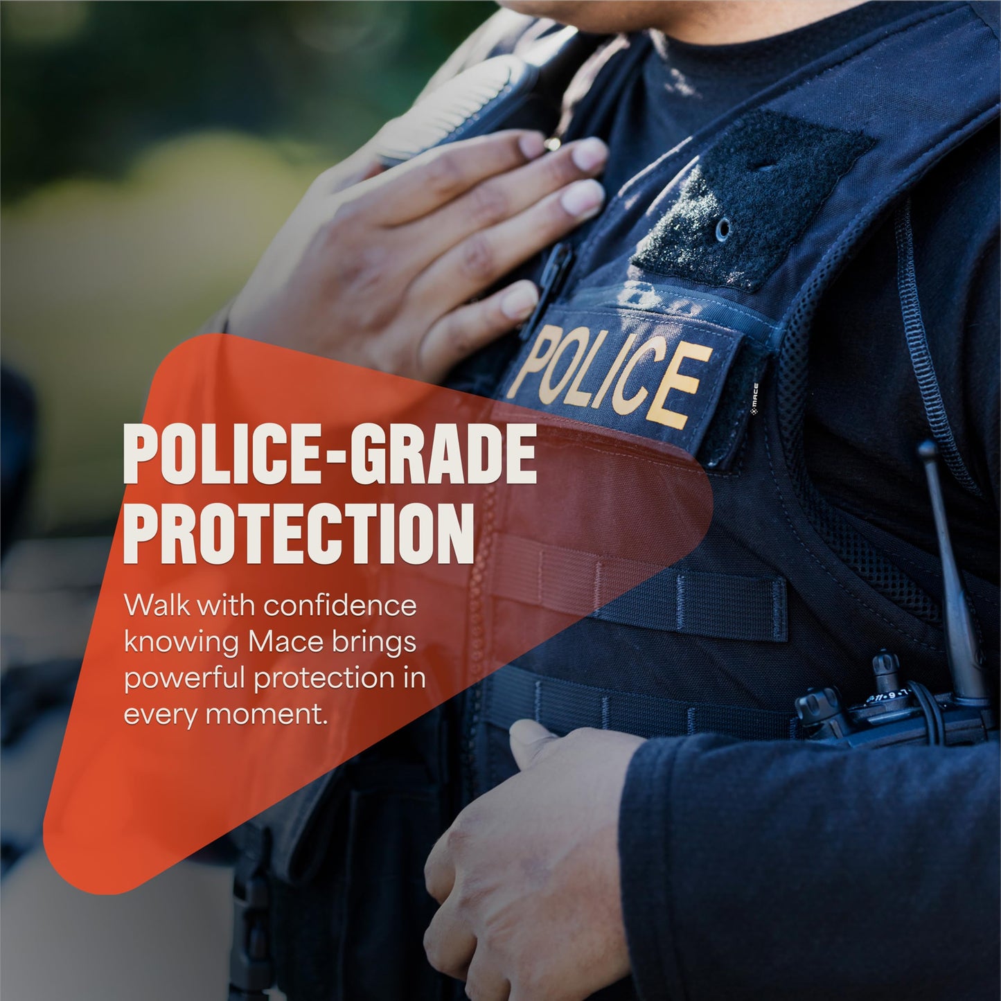 Mace Pepper Spray - Triple Action Pocket, 3-in-1 (OC, Tear Gas, UV Dye), Max Police Strength, 0.42 oz, 10 Feet Range, Flip Top Safety Cap, Self Defense Pepper Spray for Women & Men - Blue