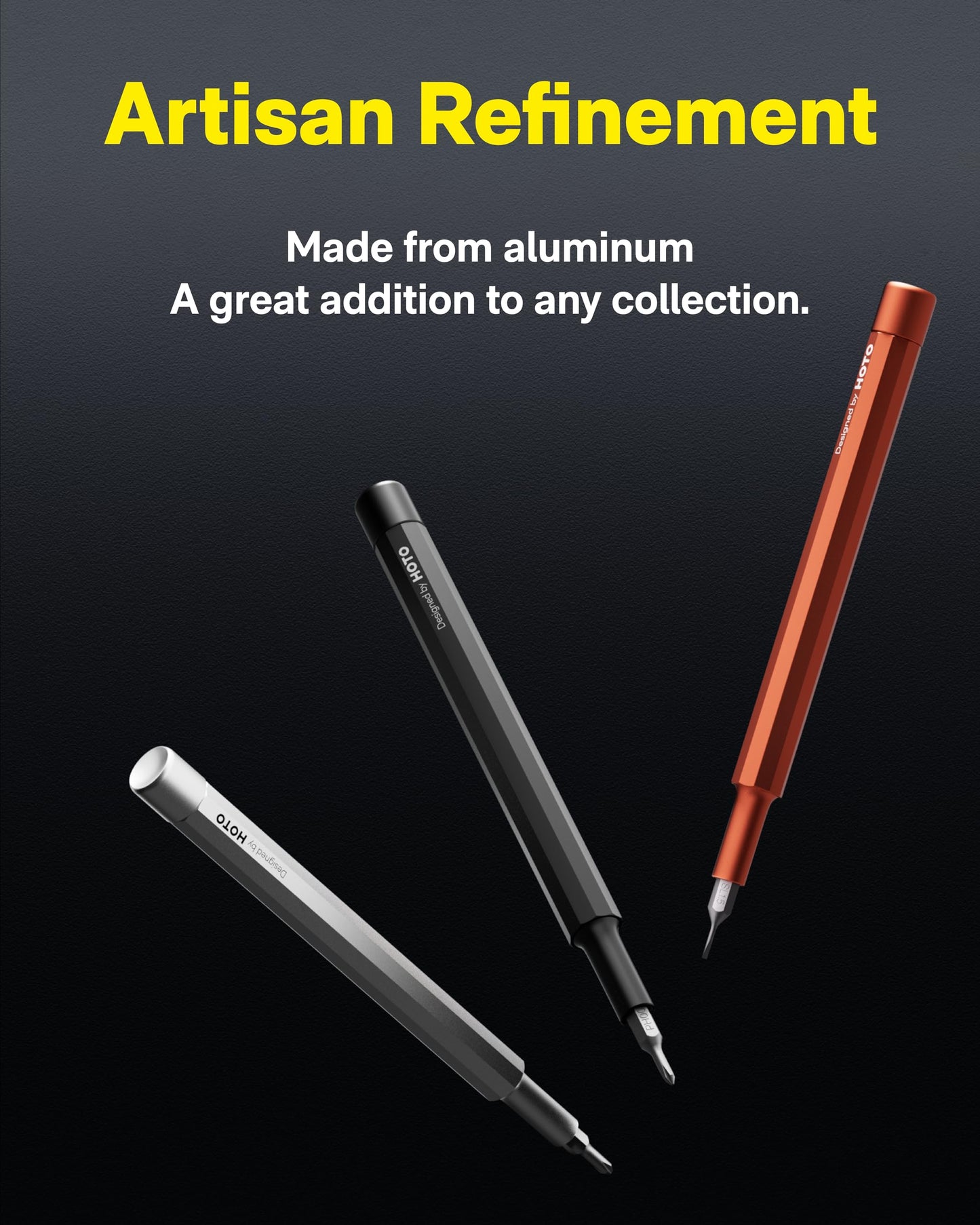 HOTO 5 in 1 Multitool Mini Screwdriver Set, Lightweight Pocket Screwdriver for Eyeglasses & Electronics, Magnetic Bits, Compact EDC Precision Screwdriver Set for Portable Repairs (BLACK)