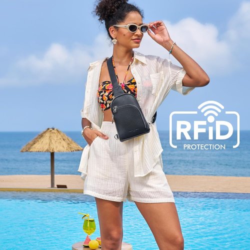 INICAT RFID Blocking Sling Bag - Anti-Theft Crossbody Purse for Women | Stylish Vegan Leather Design