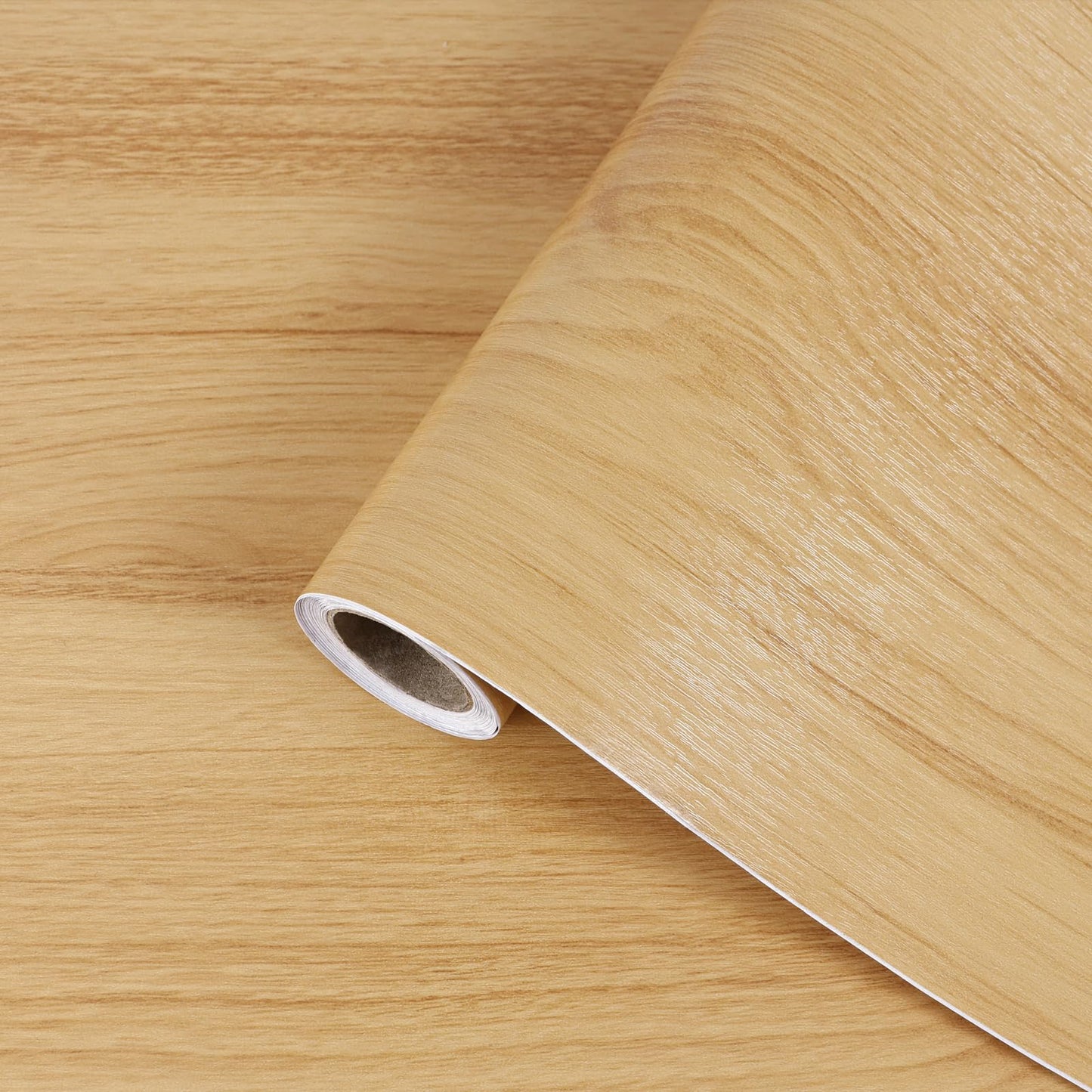 Light Wood Grain Contact Paper Peel and Stick Wallpaper A Set of 17.3"x120" Natural Wooden Contact Paper for Cabinets Countertops Drawer Shelf Liner Self-adhesive Removable Wallpaper Waterproof