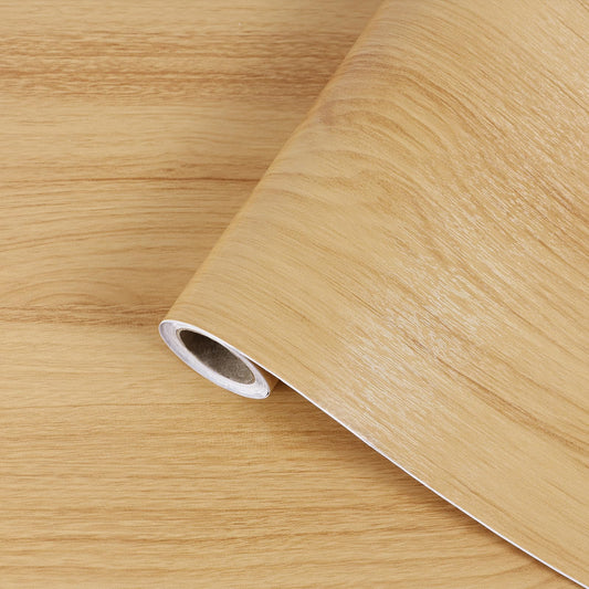 Light Wood Grain Contact Paper Peel and Stick Wallpaper A Set of 17.3"x120" Natural Wooden Contact Paper for Cabinets Countertops Drawer Shelf Liner Self-adhesive Removable Wallpaper Waterproof