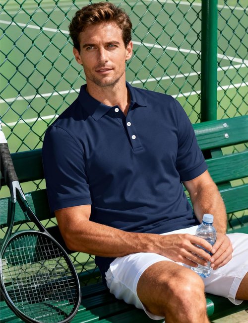 MAGCOMSEN Men's Polo Shirt - Quick Dry Casual Work T-Shirt | Short Sleeve Golf Jersey, Outdoor Performance