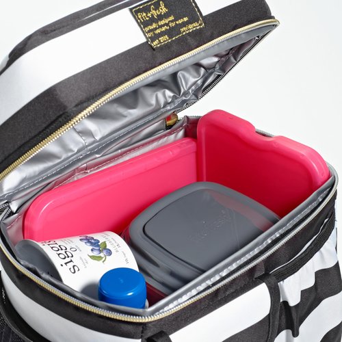 Cool Coolers by Fit + Fresh Slim Compact Reusable XL Ice Pack, Perfect for Lunch Boxes, Coolers, and Beach Bags, 8 Pack, Pink