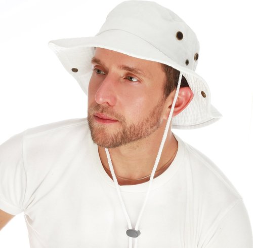 Hat Depot | Cotton Stone-Washed Safari Bucket Hat - Foldable, Double-Sided, Wide Brim