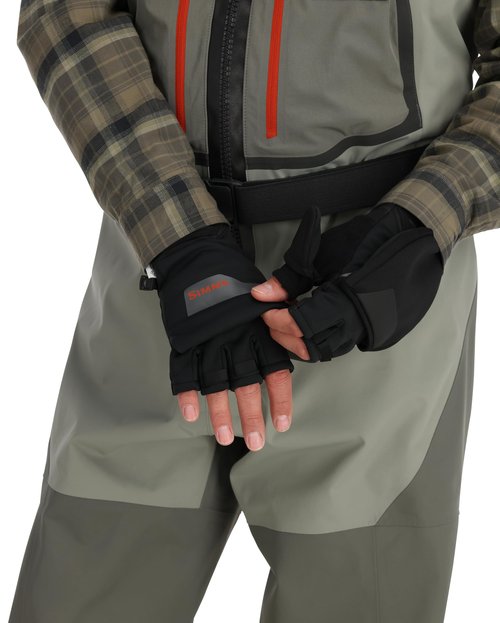 Simms Windstopper Foldover Mitt - Black - Extra Small