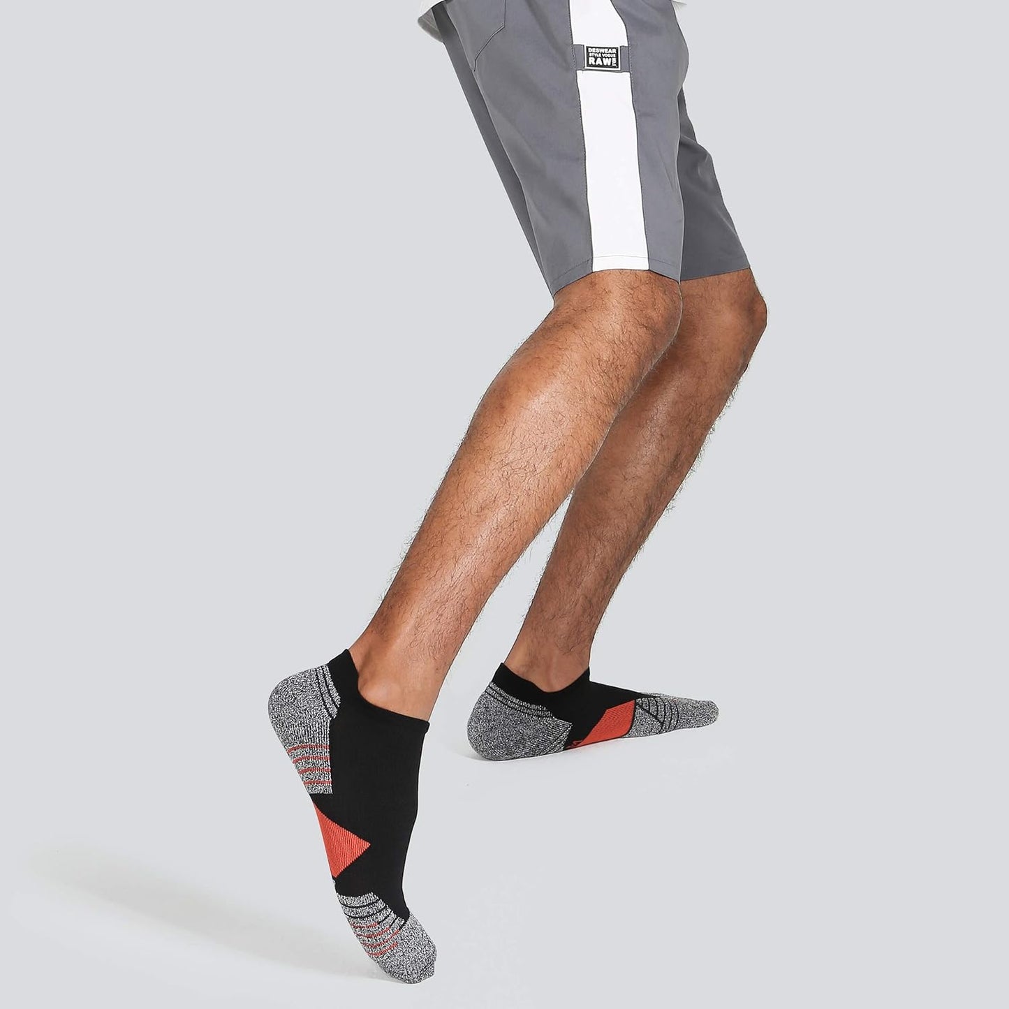 WANDER Men's Athletic Running Socks - 7 Pairs of Thick Cushion Ankle Socks | Low Cut Sizes 6-14