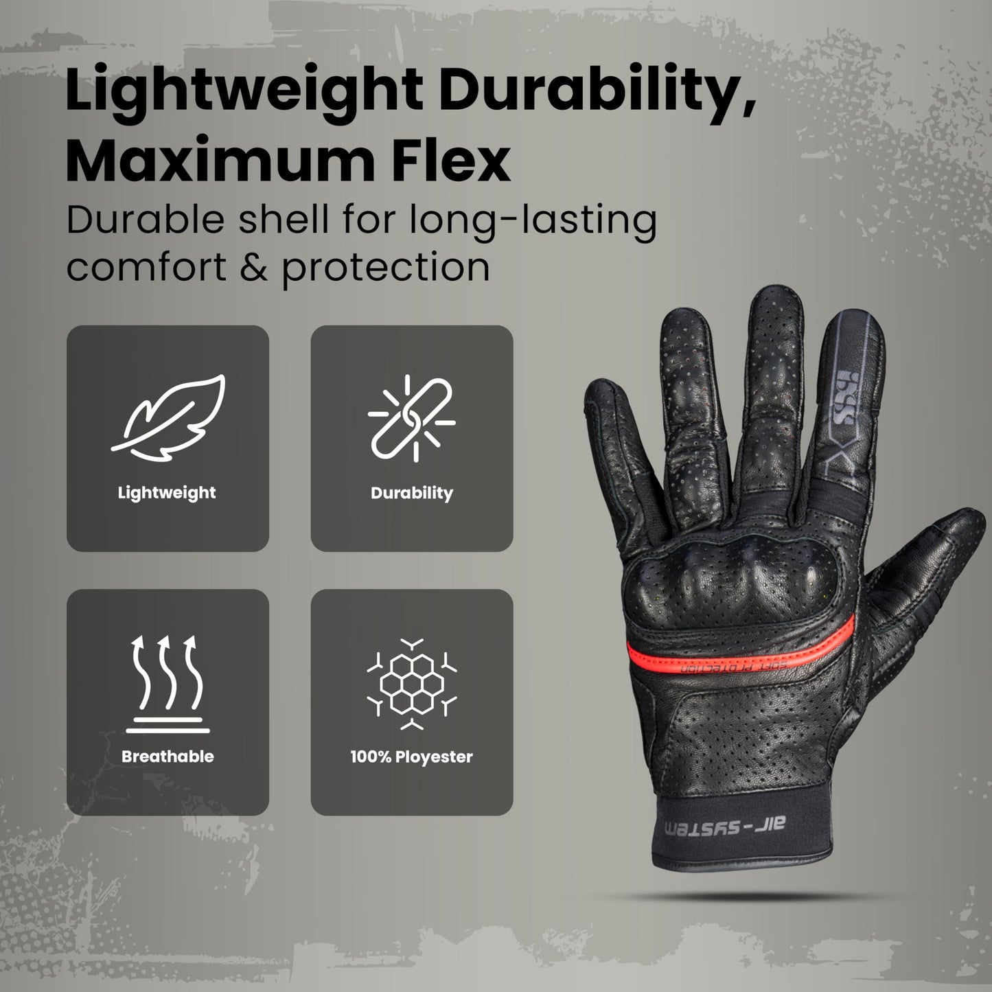 IXS Tactical Gloves for Men & Women – Motorcycle Gloves with Hard Knuckle Protection, Anti-Slip Palm for Airsoft, Hunting, Shooting, Paintball, Cycling, Outdoor Work, Biker Protector Glove - Small