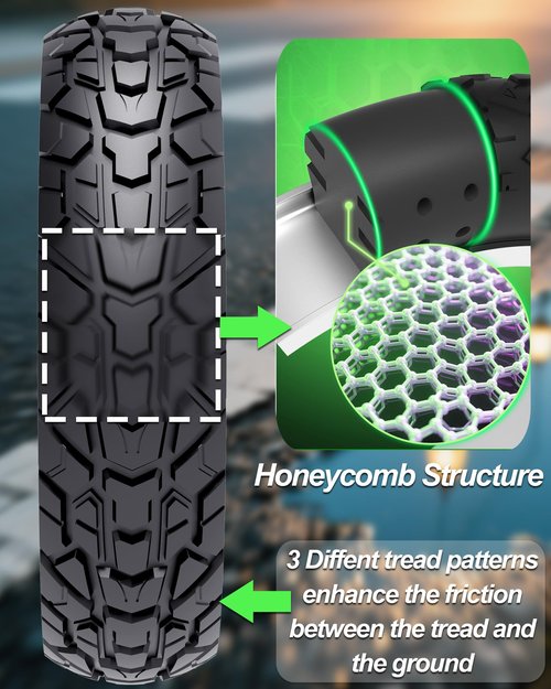 BABEJIA 2-Pack 50/75-6.1 Scooter Tire Tubeless, Upgrade Your Scooter with 8.5x2.0 Airless TIres, Puncture-proof, 8 1/2 x2 Replacement Tyre Compatible with Gotrax GXL V2/XR/APEX, Hiboy S2, etc