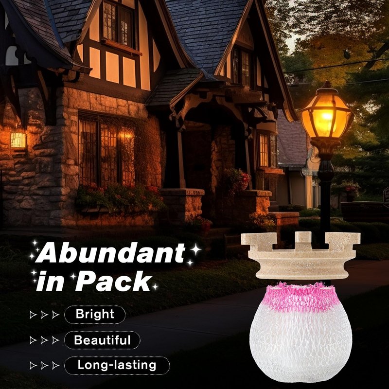 Ceoighe Gas Lamp Mantles with 179B Porcelain Attachment Ring, Soft Inverted Mantle, Lantern Mantle, Ideal for Outdoor Gas Lamps, Standard, & Inverted Gaslights (Include 2 179b Ring 6 Lamp Mantles)