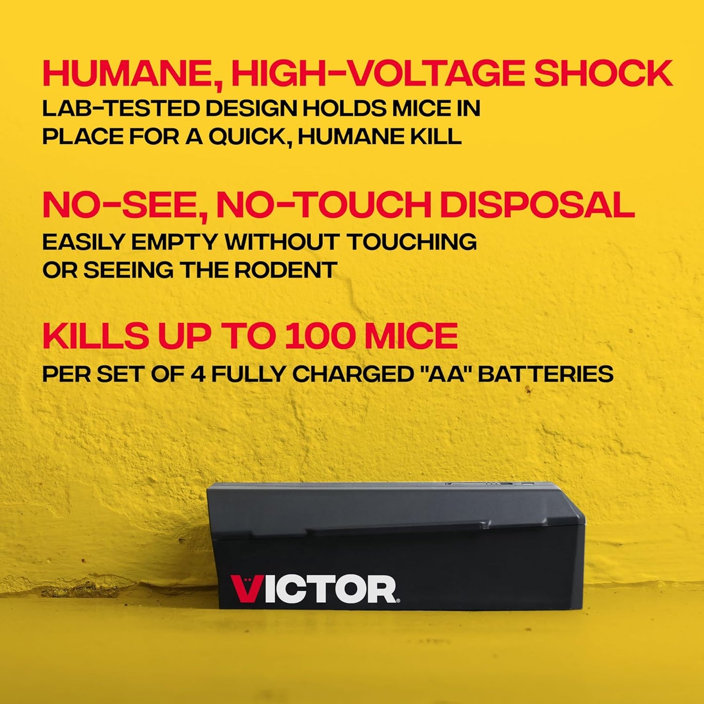 Victor Humane Mouse Traps - No Touch Electric Traps for Indoor Use | Pack of 2, M250BSR-2