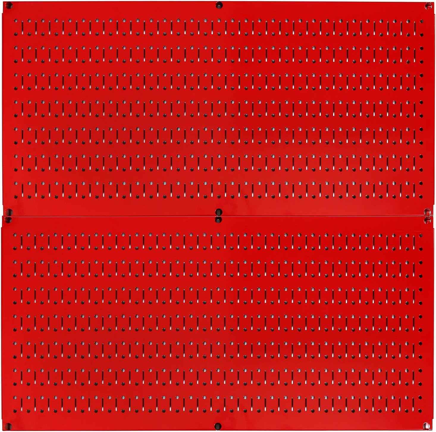 Galvanized Steel Pegboard Rack - 2 Pack 32” x 16” Metallic Tool Storage Panels