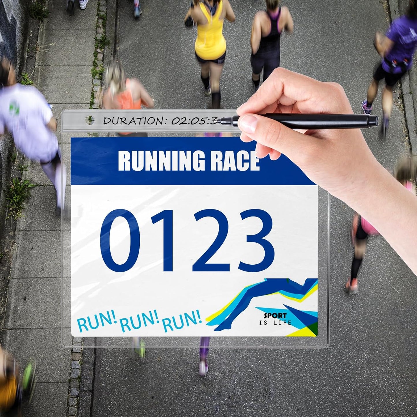 Yarlung Race Bib Display Protector Sheets - 50 Pack Clear Vinyl Holders for Runners & Athletes