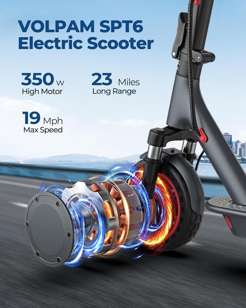 Electric Scooter - 350W/500W Motor, 19/22 MPH Speed, 8.5/10 Inch Tires | Folding E-Scooter with 23/31/16 Mile Range