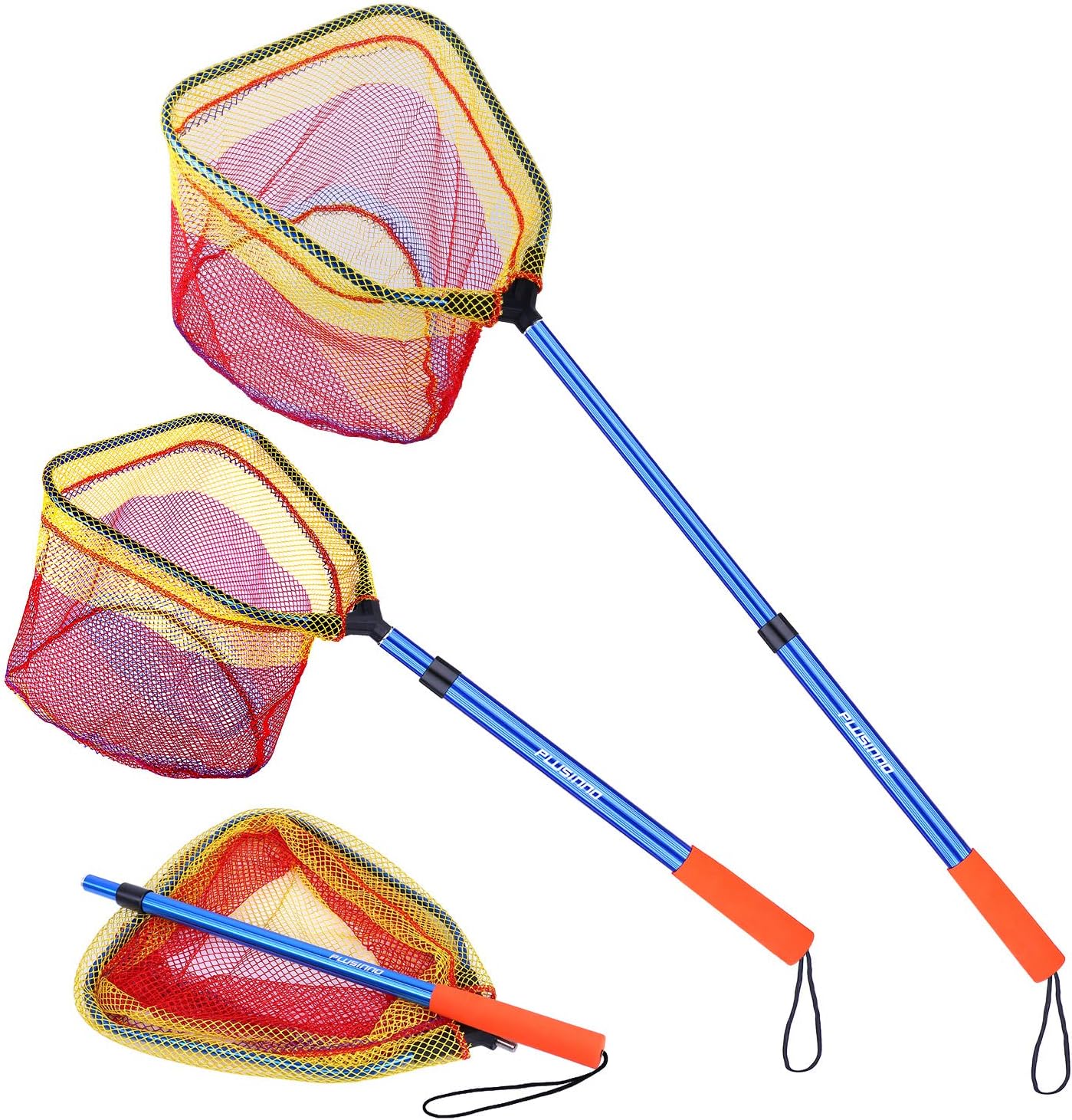 PLUSINNO Kids Fishing Net - Telescopic Lightweight Landing Net with Aluminum Handle | Perfect for Outdoor Fun