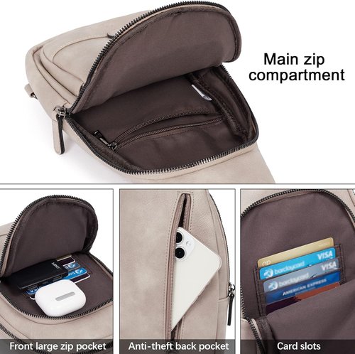 CLUCI Leather Crossbody Bag - Stylish Sling Backpack for Women | Perfect Birthday Gift