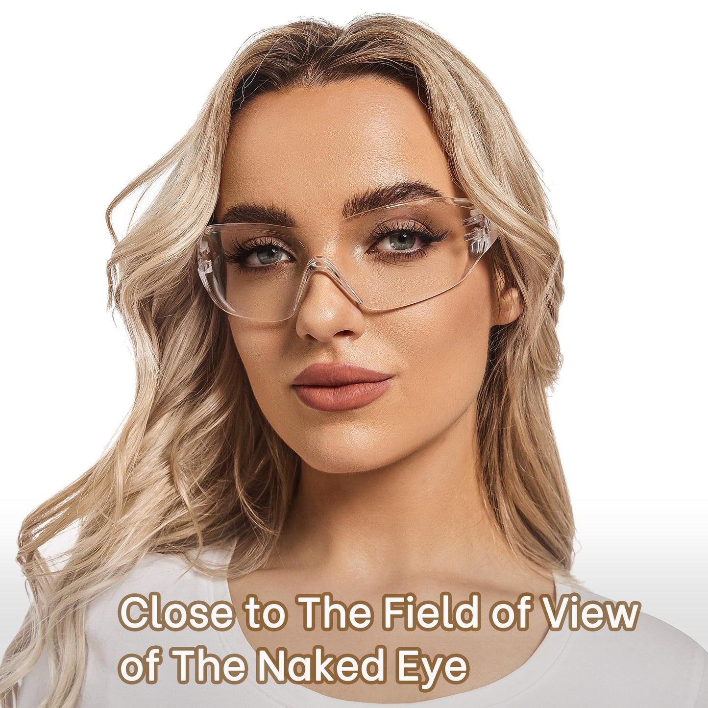 MORK&SUKY Safety Glasses Anti-Fog, Impact-Resistant with UV400 Protection - Lightweight Comfort for Industrial Work, Sports, Outdoor Activities (Clear Lens, Wraparound Design)