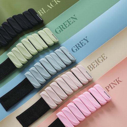 BECOJADDE Ankle Weights for Women Men Adjustable 1LB Wrist Weights Bracelet Set of 2 for Home Gym Weighted Bangles Wristbands Leg Arm Weights for Walking Swimming Running Pilates Yoga Gym, Beige