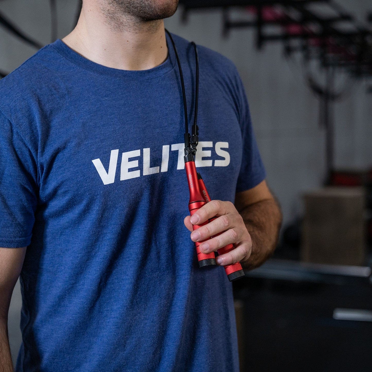 Velites Weighted Jump Rope for Crosstraining, Boxing, MMA & Fitness Earth 2.0. | Maximize your workout | Aluminum Skipping Rope (Red)