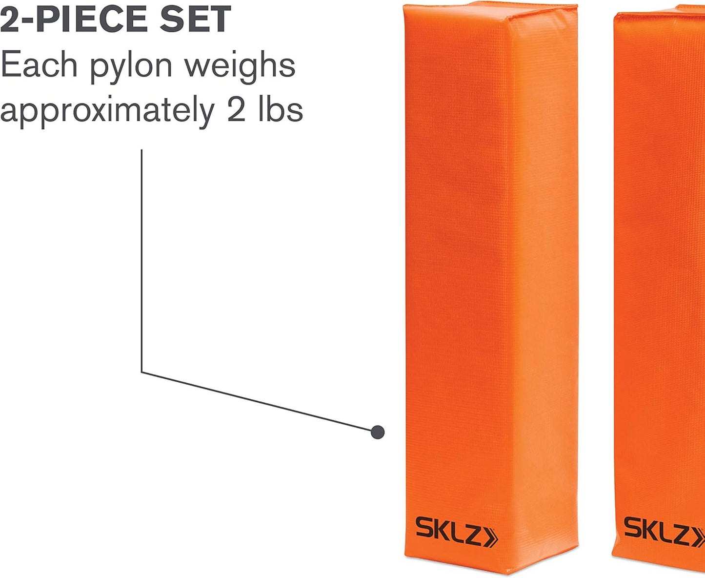 SKLZ Football End Zone Pylons - Durable Orange Training Markers for Enhanced Field Visibility