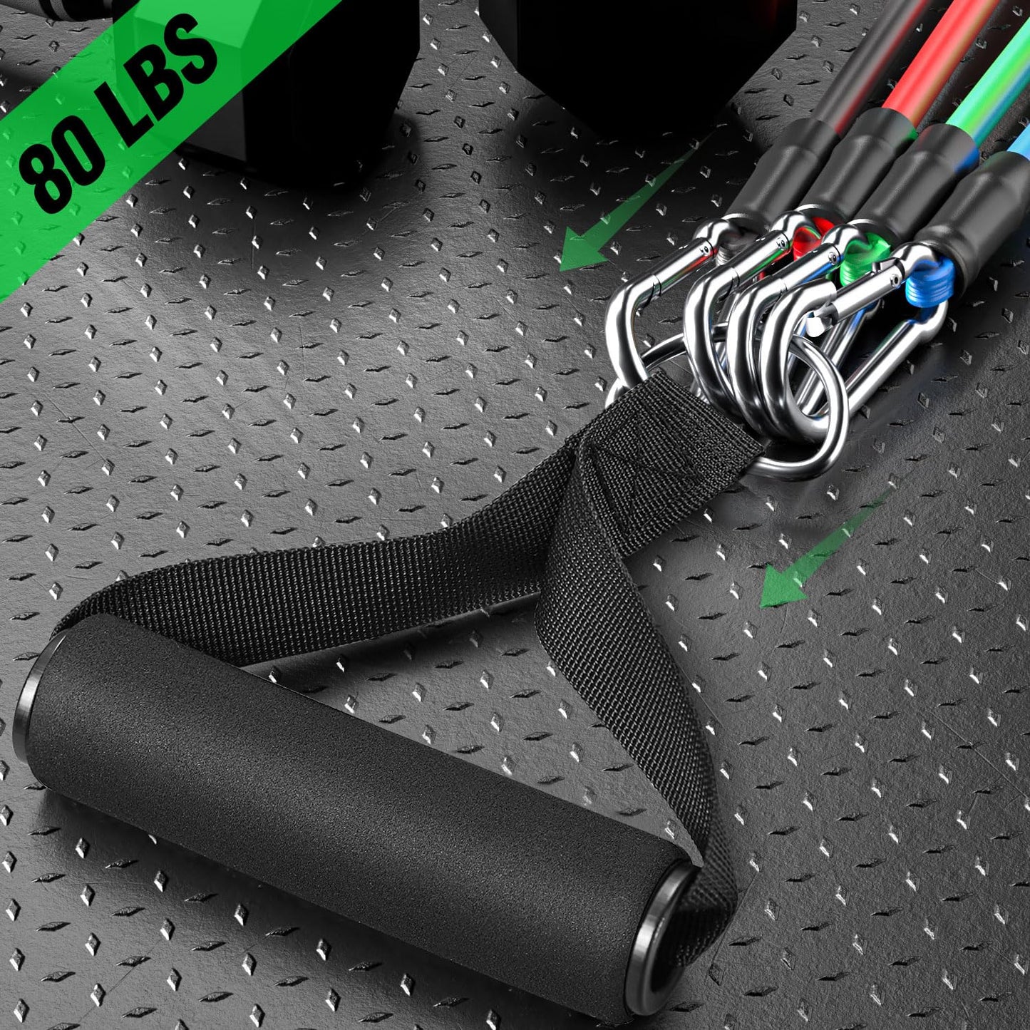 TOBWOLF 4PCS Baseball Exercise Bands with Interchangeable Grips, Baseball Resistance Trainer for Pitching & Throwing, Training Aid for Baseball Softball Pitchers to Build Arm Strength, Warm-Up