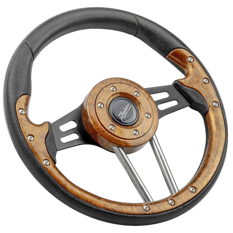 Roykaw Golf Cart Universal Steering Wheel Compatible with EZGO RXV TXT, Club Car DS Precedent Tempo, Yamaha G29 Drive Drive 2,Universal Design for Most Golf Cart