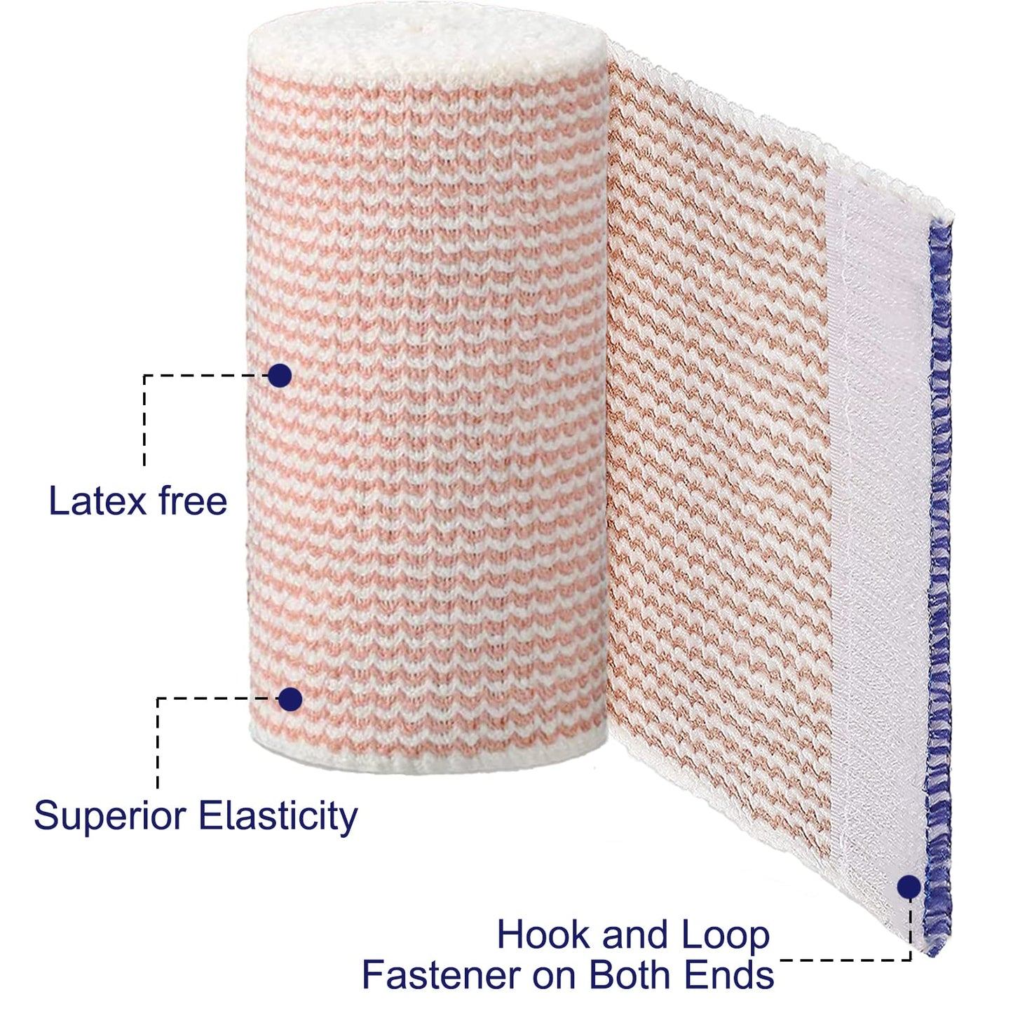 24 Pack Elastic Bandage Wrap 4” Bandage Wrap with Hook and Loop Closure on Both Ends Self Adhesive Bandage Wrap for Sports, Medical, and Injury Recovery