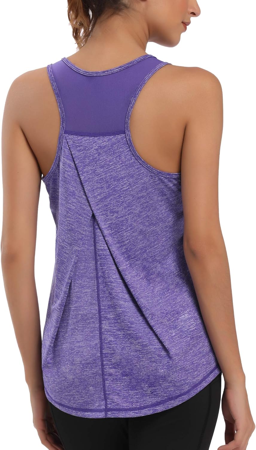 Aeuui Women's Workout Tank Tops - Racerback Mesh Yoga Shirts for Athletic Performance | Sleeveless Gym Wear
